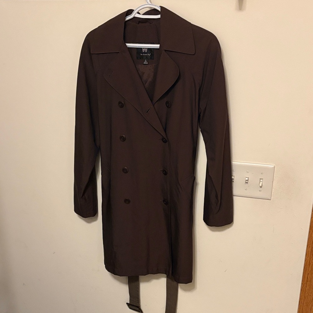 London Fog Brown Double-Breasted Trench Coat